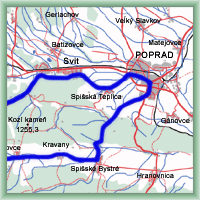 Fahrradstrecken - Popradská Magistrale Poprad - Biely Potok - Poprad