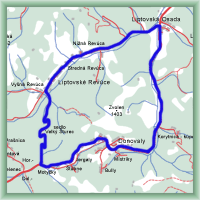 Fahrradstrecken - Rund um Massiv von Zvolen