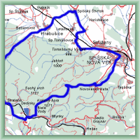 Fahrradstrecken - Umkreis durch Slowakischen Paradies