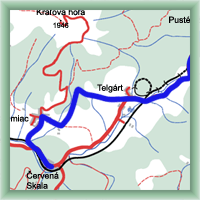 Fahrradstrecken - Červená Skala - Vernár