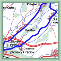 Fahrradstrecken - Liptovský Hrádok - Pribylina - Liptovský Hrádok