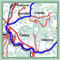 Fahrradstrecken - Čadca - Skalité - Čadca