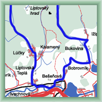 Fahrradstrecken - Bešeňová - Lúčky - Bešeňová