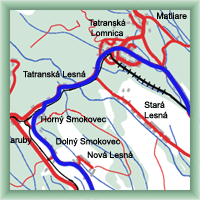 Fahrradstrecken - Tatranská Lomnica - Starý Smokovec - Tatranská Lomnica