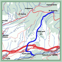 Fahrradstrecken - Aus Východná zu Tri studničky