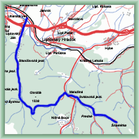 Fahrradstrecken - Durch Tal Jánska dolina