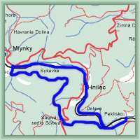Fahrradstrecken - Umkreis über Peklisko