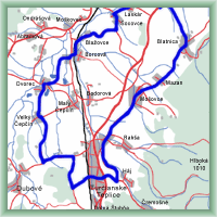 Fahrradstrecken - Umgebung von Turčianské Teplice